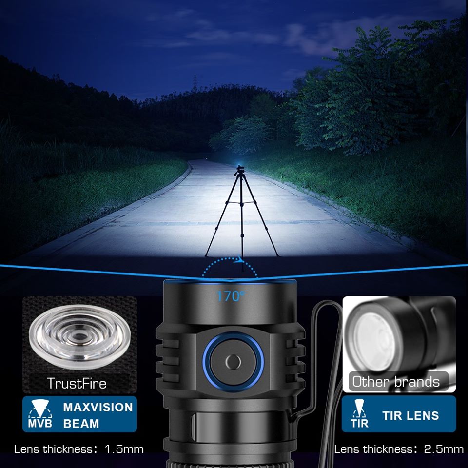 Trustfire MC1 latarka akumulat – Edc Carry Flashlight recenzja i cena